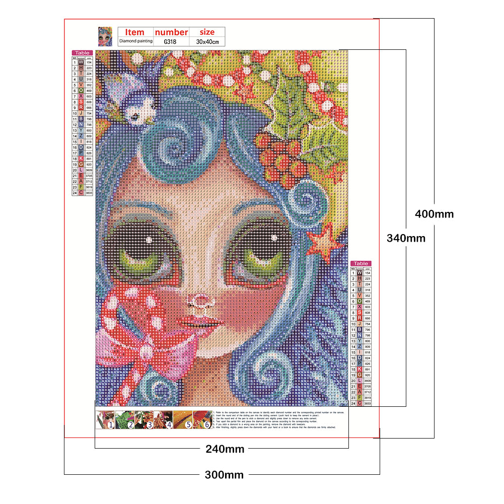 Girl - Full Round Drill Diamond Painting 30*40CM