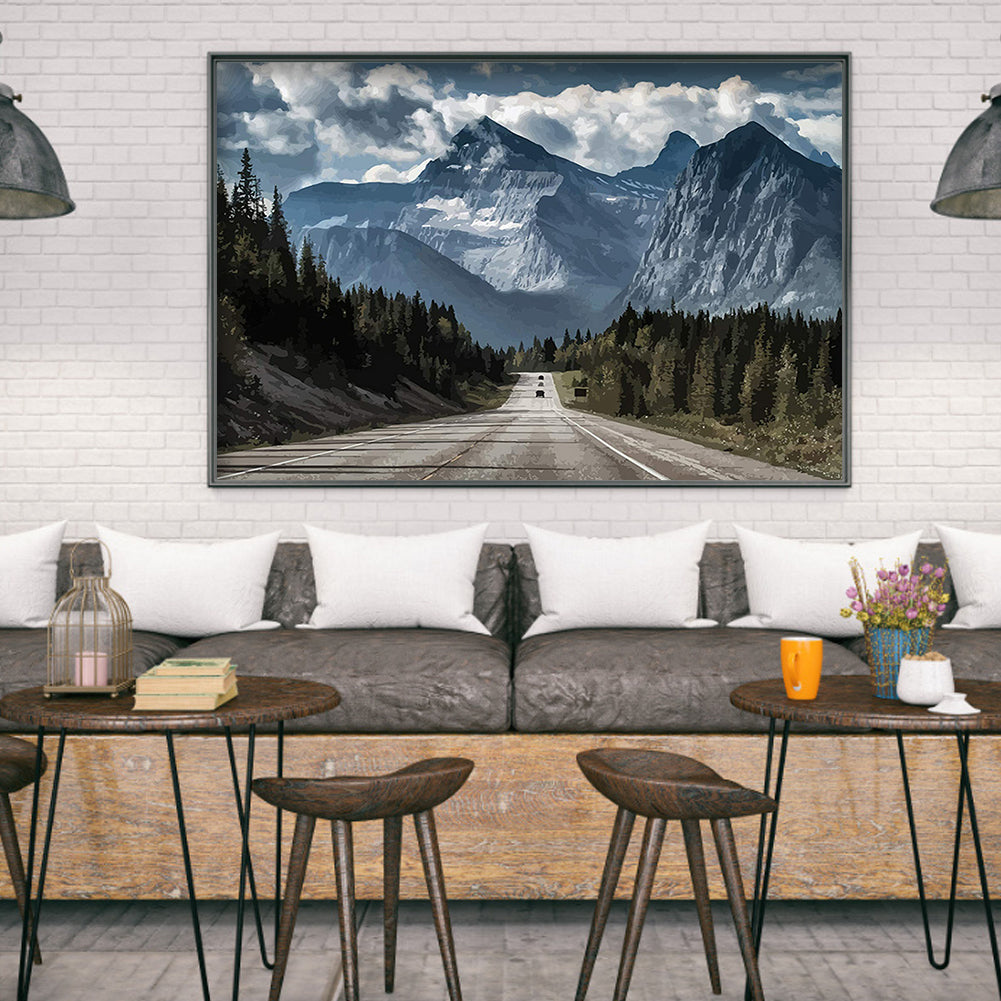 Mountain Road - Full Round Drill Diamond Painting 40*30CM