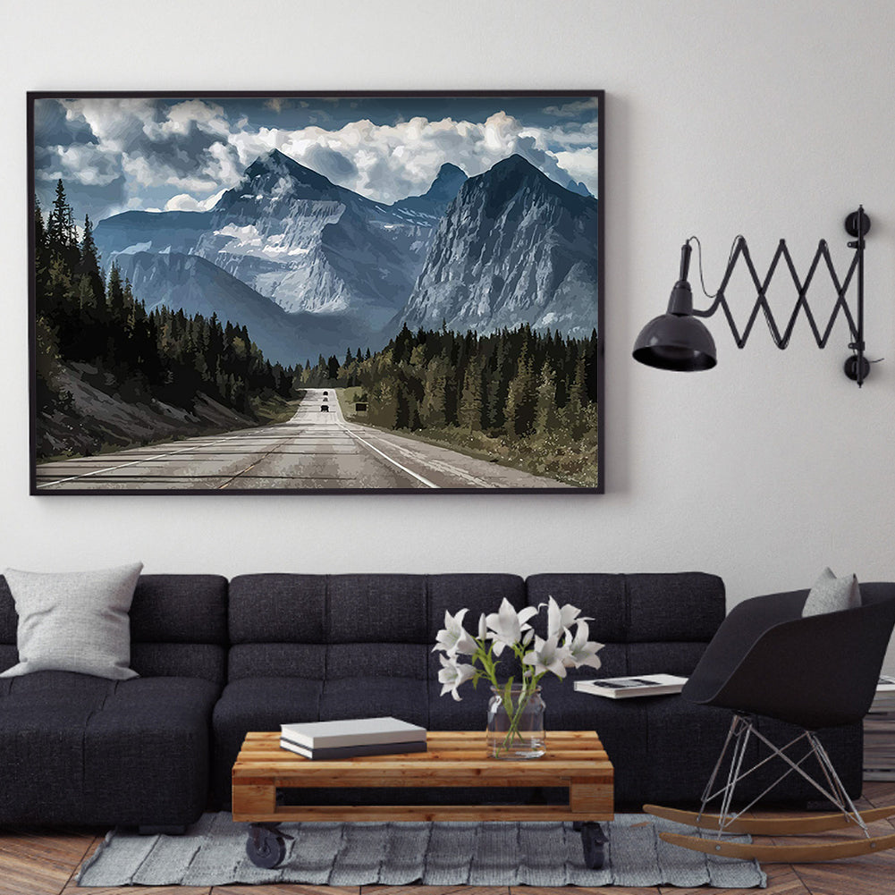 Mountain Road - Full Round Drill Diamond Painting 40*30CM
