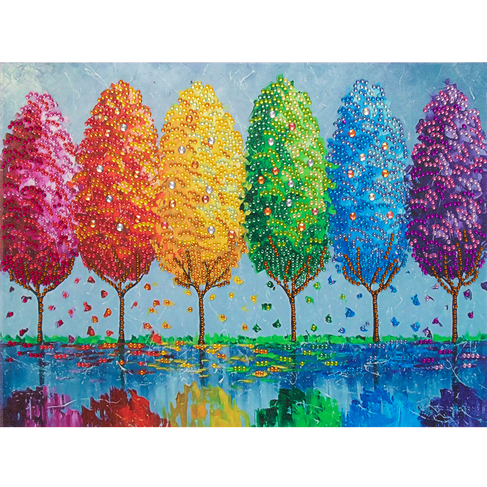 Tree - Special Shaped Drill Diamond Painting 40*30CM