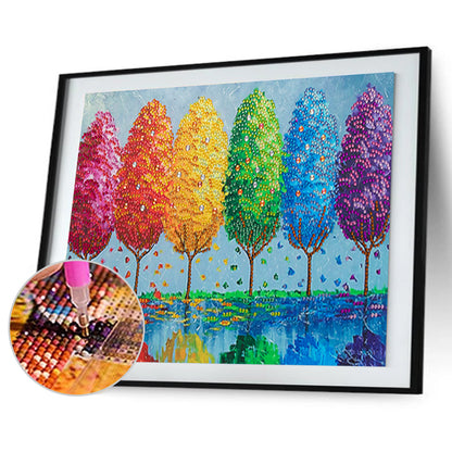 Tree - Special Shaped Drill Diamond Painting 40*30CM