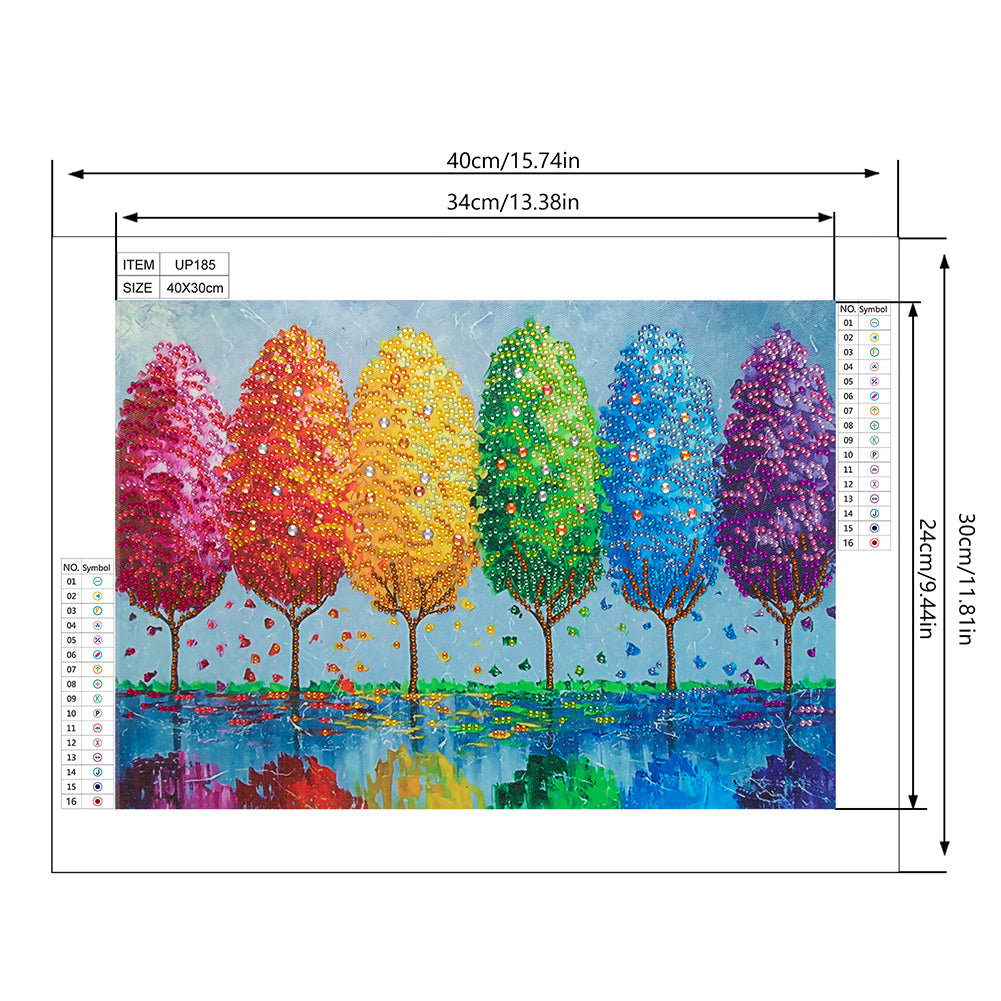 Tree - Special Shaped Drill Diamond Painting 40*30CM