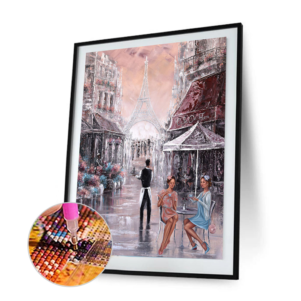 Oil Street - Full Round Drill Diamond Painting 30*40CM