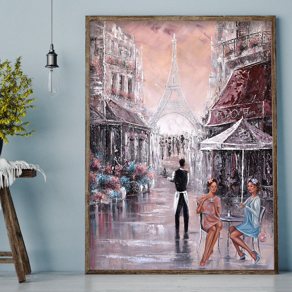 Oil Street - Full Round Drill Diamond Painting 30*40CM