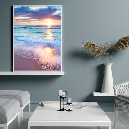 Beach Sunrise - Full Round Drill Diamond Painting 30*40CM