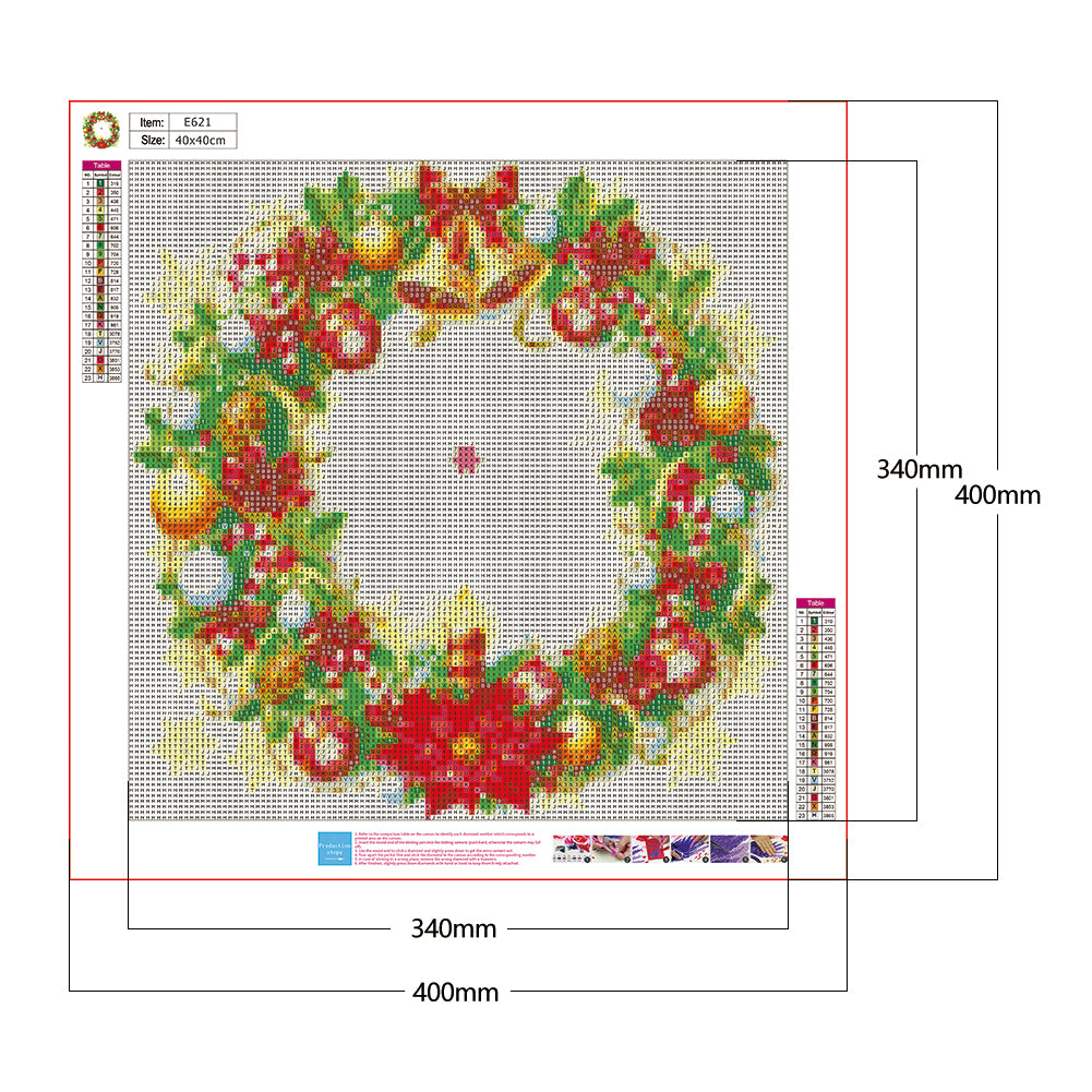 Wreath - Full Round Drill Diamond Painting 40*40CM