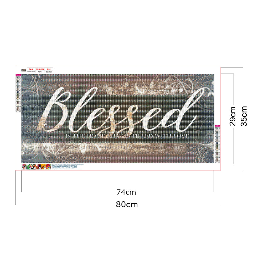 Blessed - Full Round Drill Diamond Painting 80*35CM