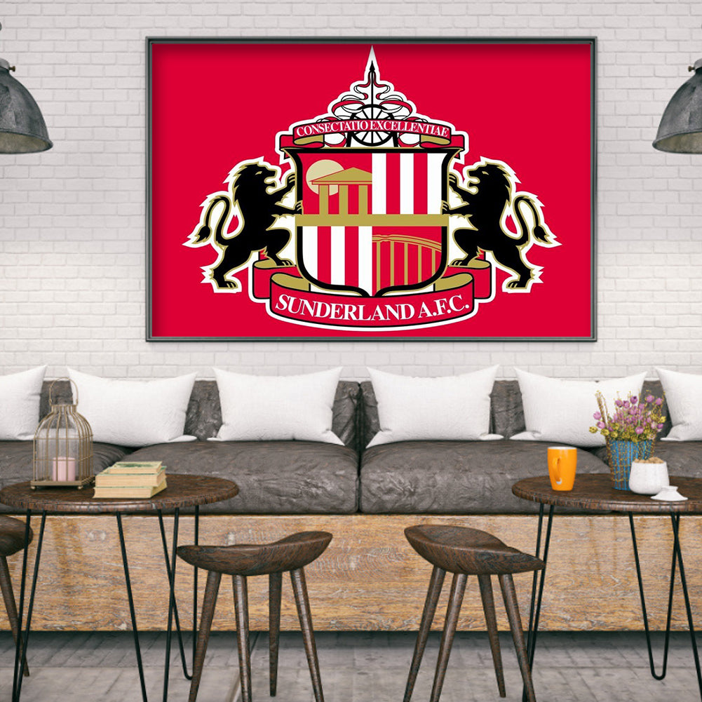 Sunderland Logo - Full Round Drill Diamond Painting 45*35CM