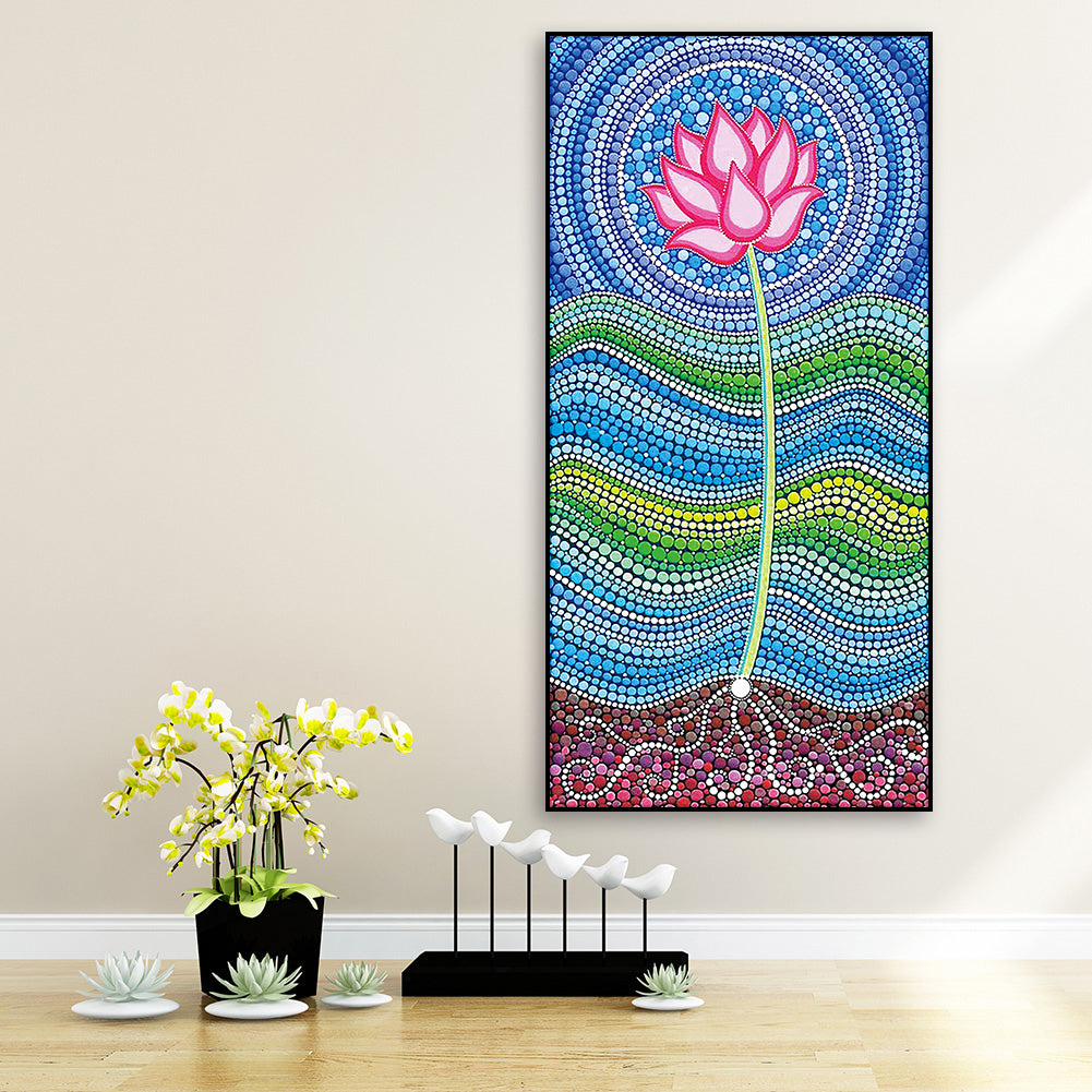 Lotus - Special Shaped Drill Diamond Painting 40*80CM