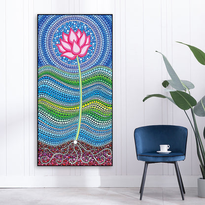 Lotus - Special Shaped Drill Diamond Painting 40*80CM