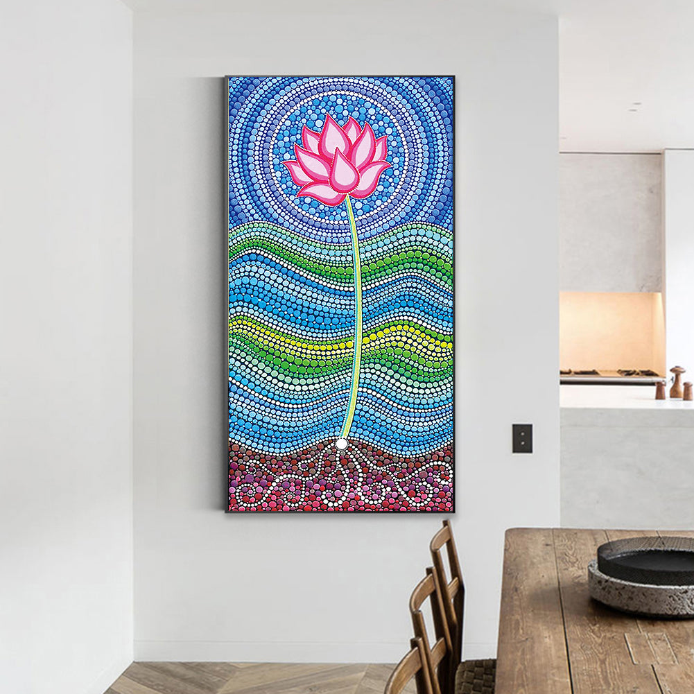 Lotus - Special Shaped Drill Diamond Painting 40*80CM