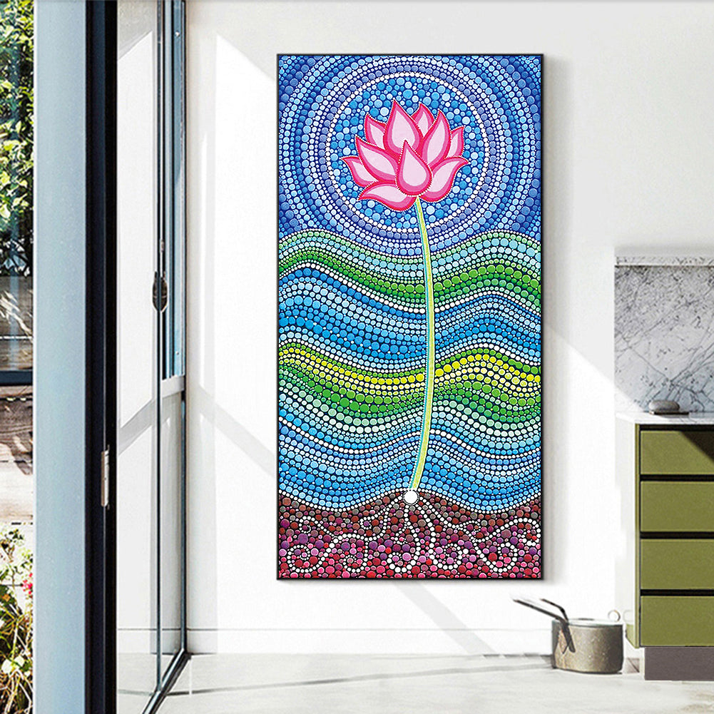 Lotus - Special Shaped Drill Diamond Painting 40*80CM