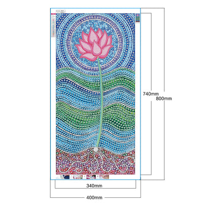 Lotus - Special Shaped Drill Diamond Painting 40*80CM