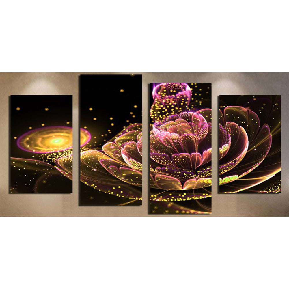 Glowing Flower - Full Round Drill Diamond Painting 80*40CM