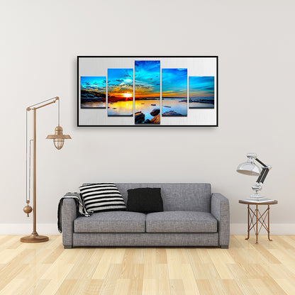 Seaside View - Full Round Drill Diamond Painting 80*40CM