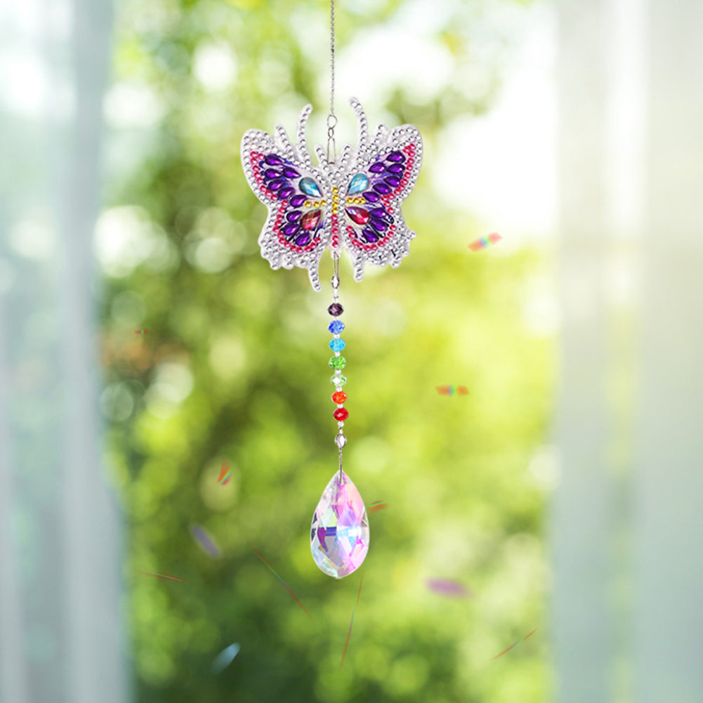 Crystal Diamond Angel Tears Catching Light Wind Chimes Hanging Garden Decor