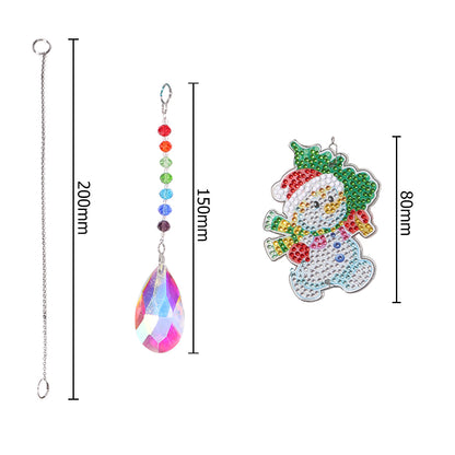 Crystal Diamond Angel Tears Catching Light Wind Chimes Hanging Garden Decor