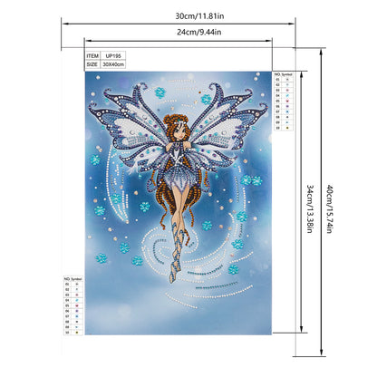 Winged Fairy - Special Shaped Drill Diamond Painting 30*40CM