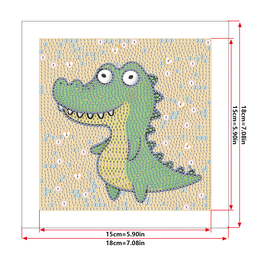 Cartoon Dragon - Special Shaped Drill Diamond Painting 18*18CM