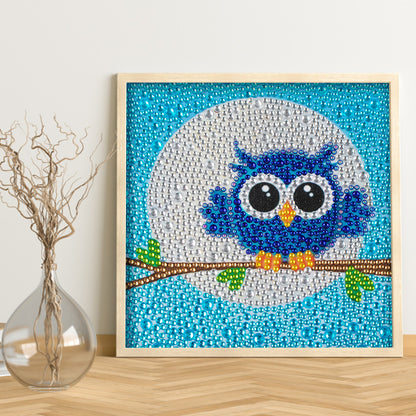 Cartoon Owl - Special Shaped Drill Diamond Painting 18*18CM