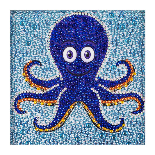 Cartoon Octopus - Special Shaped Drill Diamond Painting 18*18CM