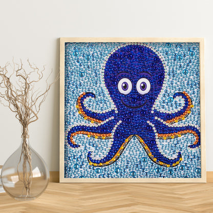 Cartoon Octopus - Special Shaped Drill Diamond Painting 18*18CM