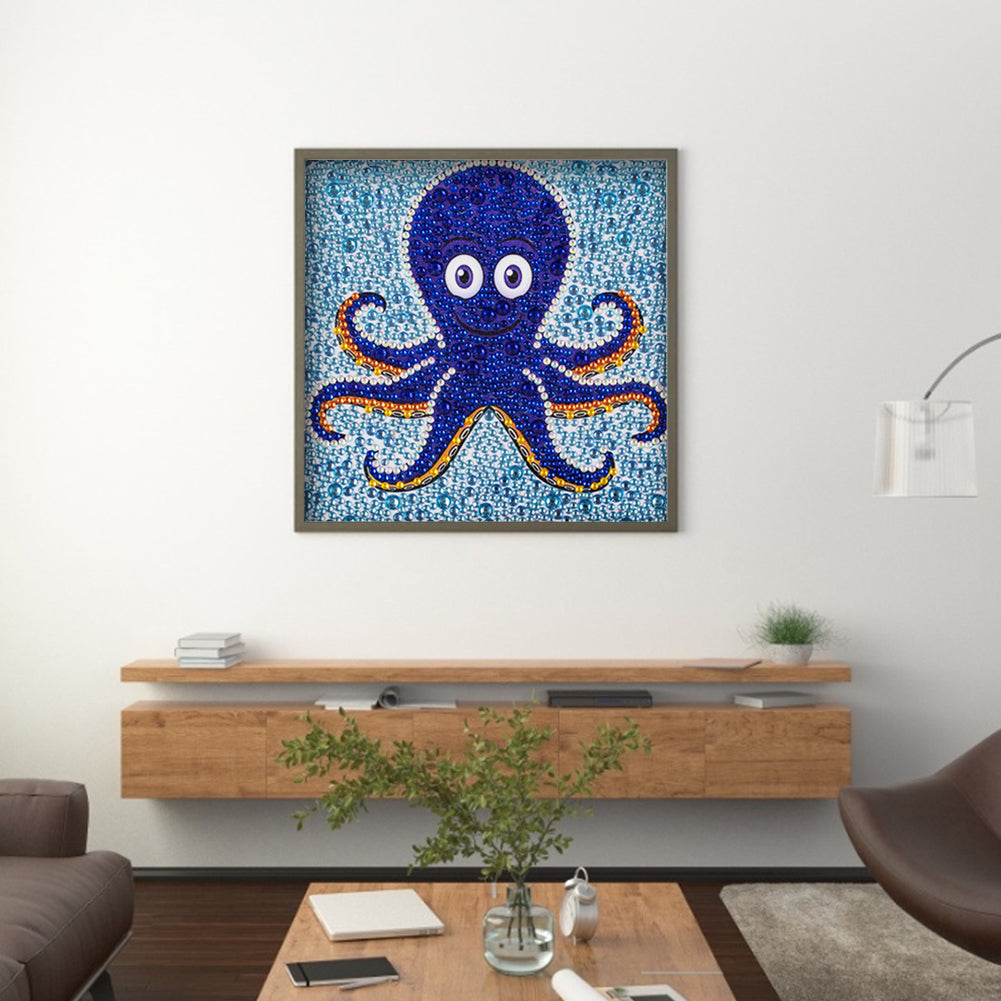 Cartoon Octopus - Special Shaped Drill Diamond Painting 18*18CM