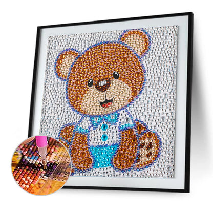 Cartoon Bear - Special Shaped Drill Diamond Painting 18*18CM