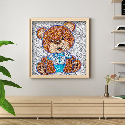 Cartoon Bear - Special Shaped Drill Diamond Painting 18*18CM