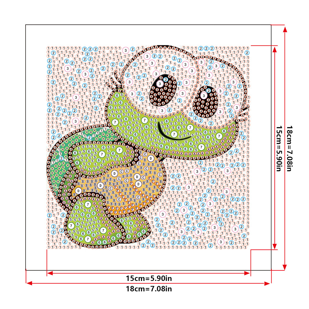 Cartoon Turtle - Special Shaped Drill Diamond Painting 18*18CM