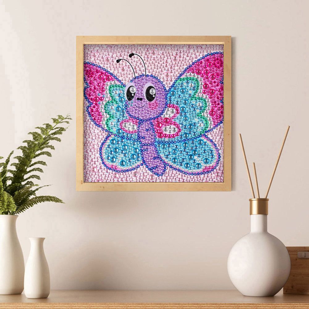 Cartoon Butterfly - Special Shaped Drill Diamond Painting 18*18CM