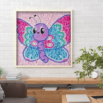 Cartoon Butterfly - Special Shaped Drill Diamond Painting 18*18CM