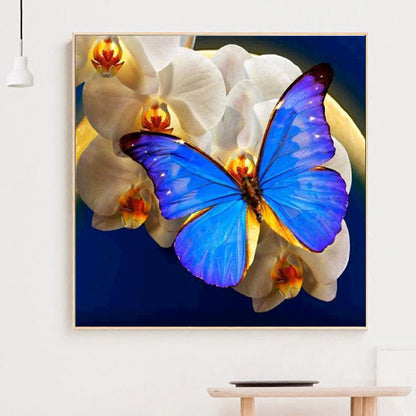 Butterfly Flower - Full Round Drill Diamond Painting 30*30CM