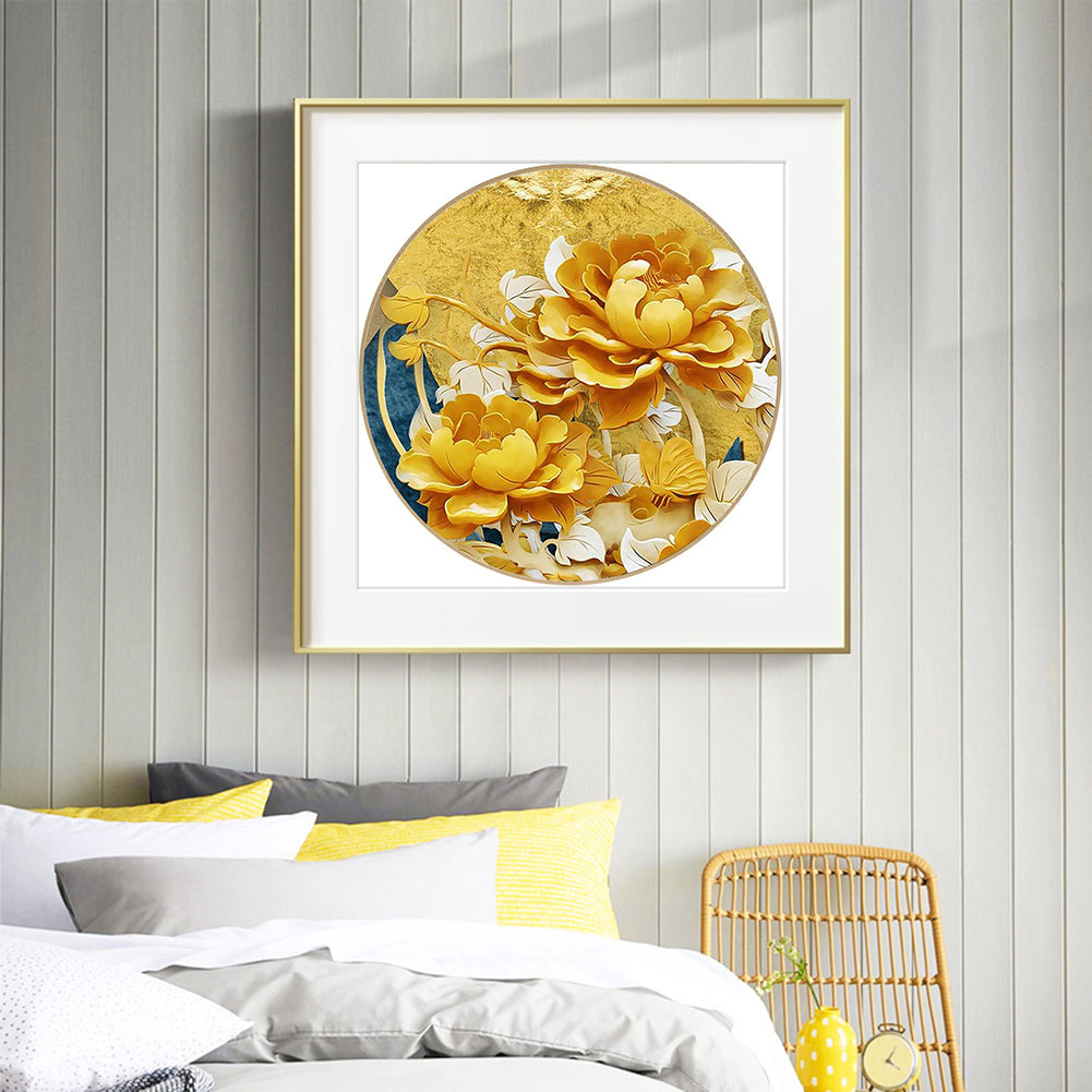 Peony - Full Round Drill Diamond Painting 40*40CM