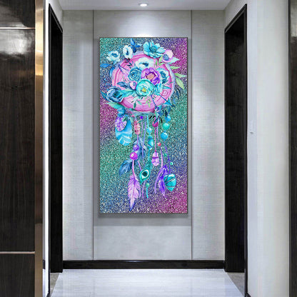 Flower Dreamcatcher - Full Round Drill Diamond Painting 40*80CM