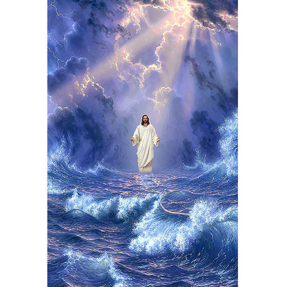 Coming Jesus - Full Round Drill Diamond Painting 35*50CM