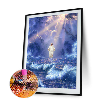 Coming Jesus - Full Round Drill Diamond Painting 35*50CM