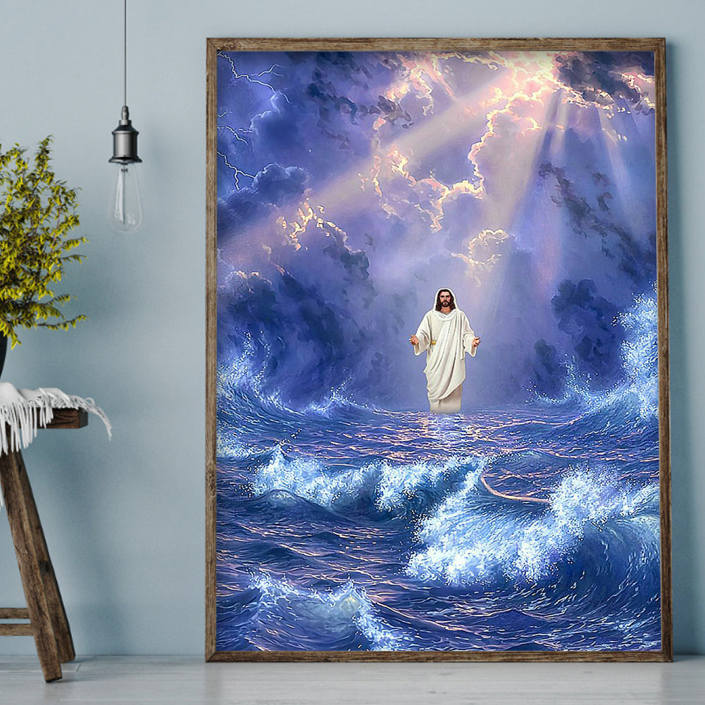 Coming Jesus - Full Round Drill Diamond Painting 35*50CM