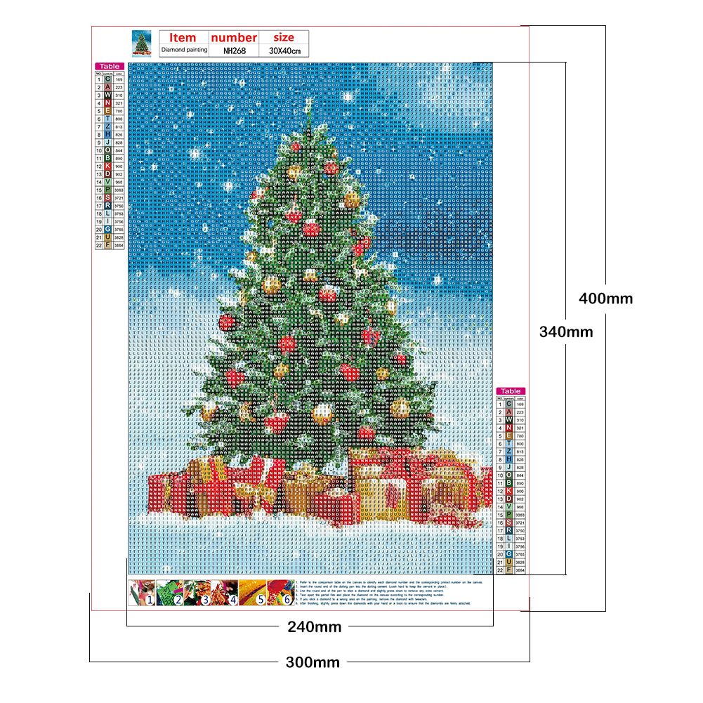 Christmas Tree - Full Round Drill Diamond Painting 30*40CM