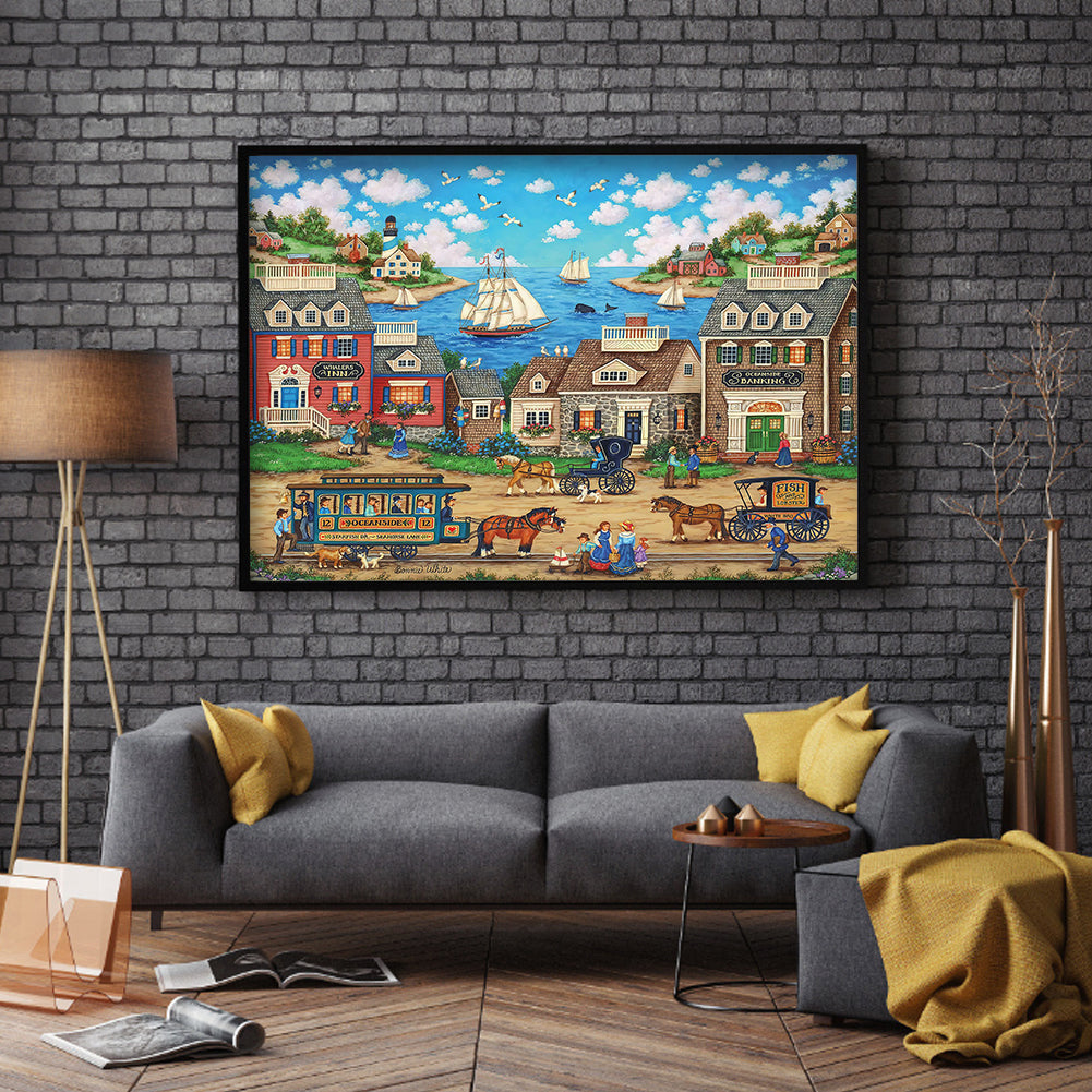 House Street - Full Round Drill Diamond Painting 50*40CM