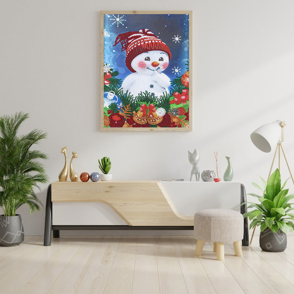 Snowman - Special Shaped Drill Diamond Painting 30*40CM