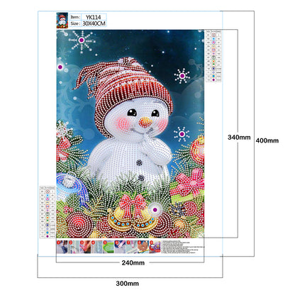 Snowman - Special Shaped Drill Diamond Painting 30*40CM