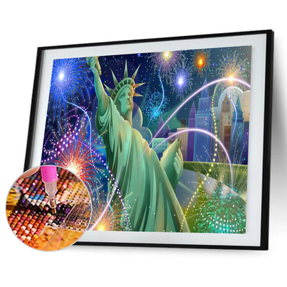 Statue Fireworks - Full Round Drill Diamond Painting 40*30CM