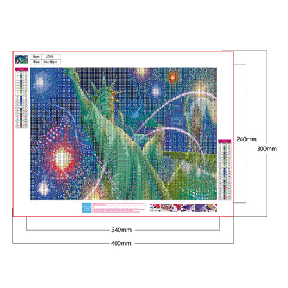 Statue Fireworks - Full Round Drill Diamond Painting 40*30CM