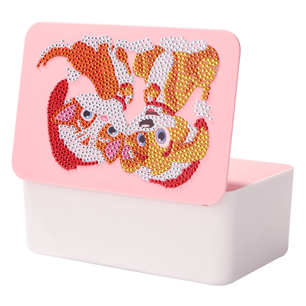 Plastic Deer Diamond Painting Drill Tissue Storage Box Rhinestones Decor