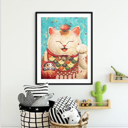 Cat - Full Round Drill Diamond Painting 30*40CM