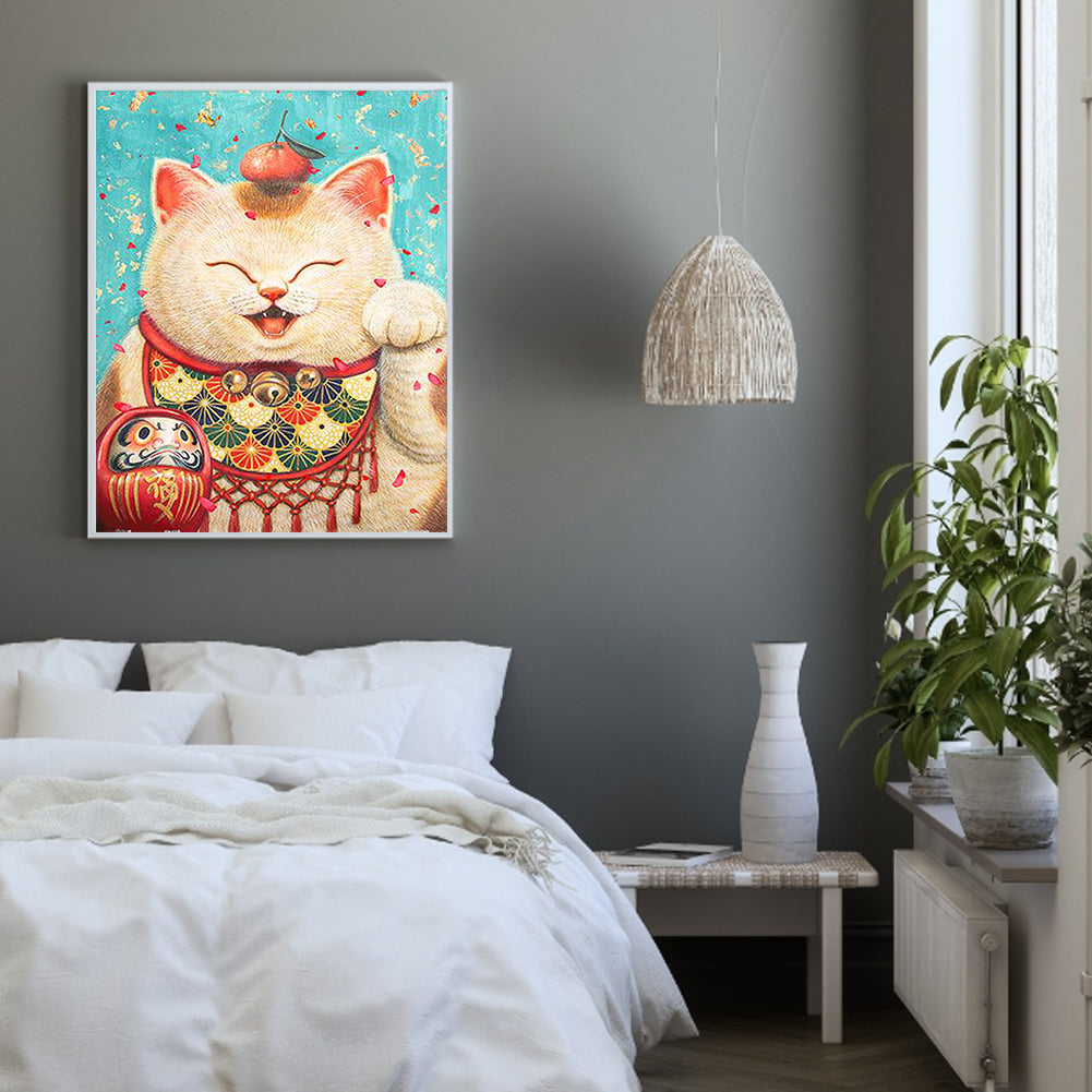 Cat - Full Round Drill Diamond Painting 30*40CM