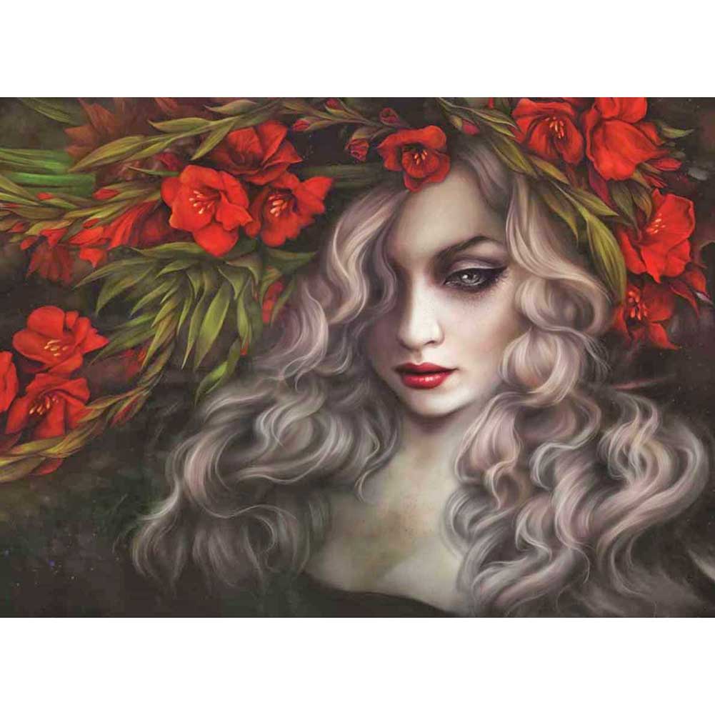 Beautiful Lady - Full Round Drill Diamond Painting 40*30CM