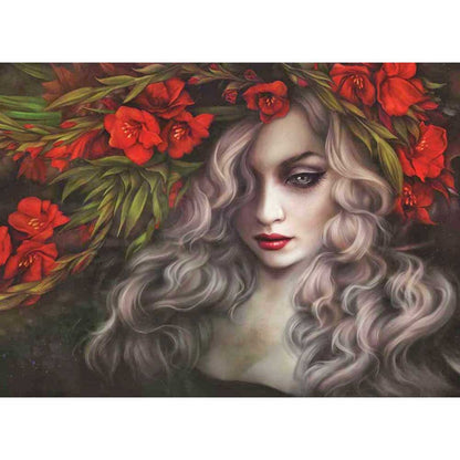 Beautiful Lady - Full Round Drill Diamond Painting 40*30CM