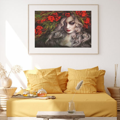 Beautiful Lady - Full Round Drill Diamond Painting 40*30CM